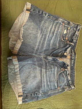 American Eagle Outfitters Blue Denim Cuffed Women’s Shorts